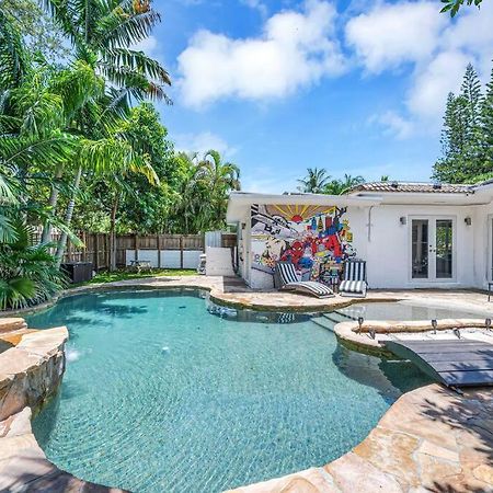 Modern Tropical Pool House North Miami Hot Tub Villa Buitenkant foto